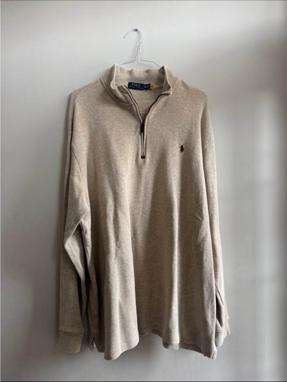 Ralph Lauren Beige Half-Zip Pullover Sweater